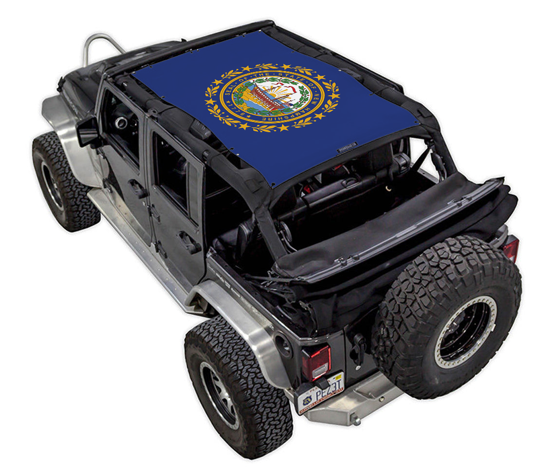 Jeep Wrangler JKU 4-Door Sun Shade Stock Printed Shade Top (2007–2017)