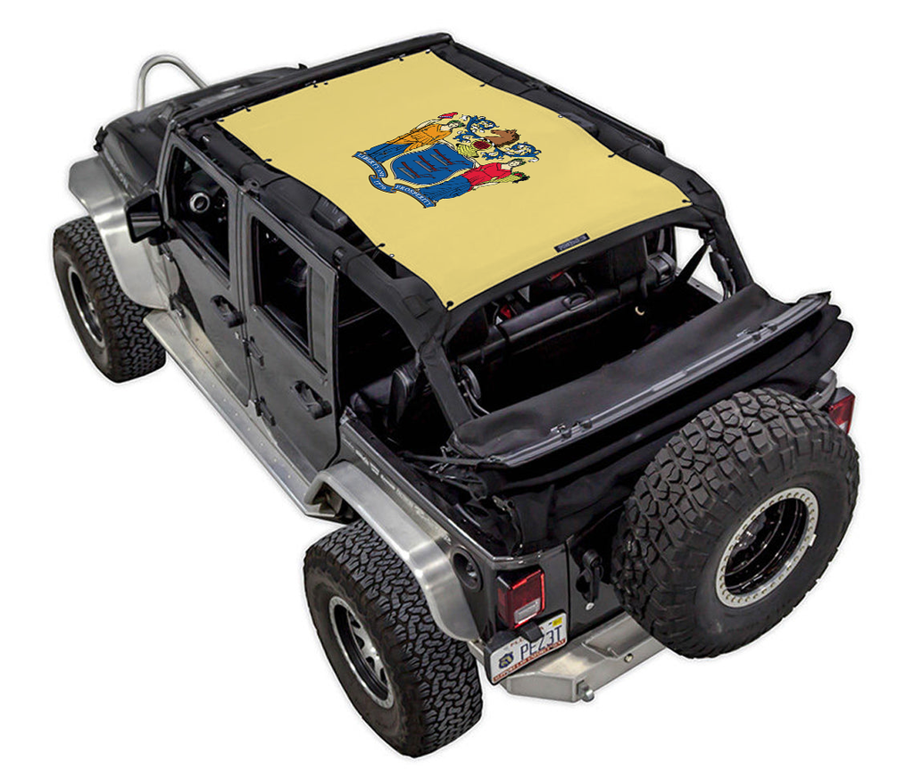 Jeep Wrangler JKU 4-Door Sun Shade Stock Printed Shade Top (2007–2017)