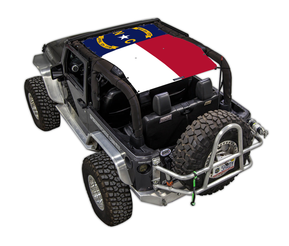 Jeep Wrangler JK 2-Door Sun Shade Stock Printed Shade Top (2007–2017)