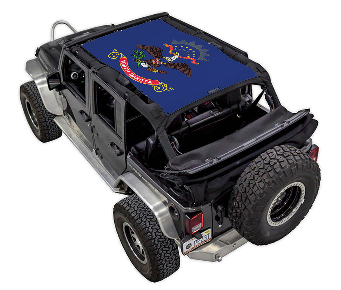 Jeep Wrangler JKU 4-Door Sun Shade Stock Printed Shade Top (2007–2017)