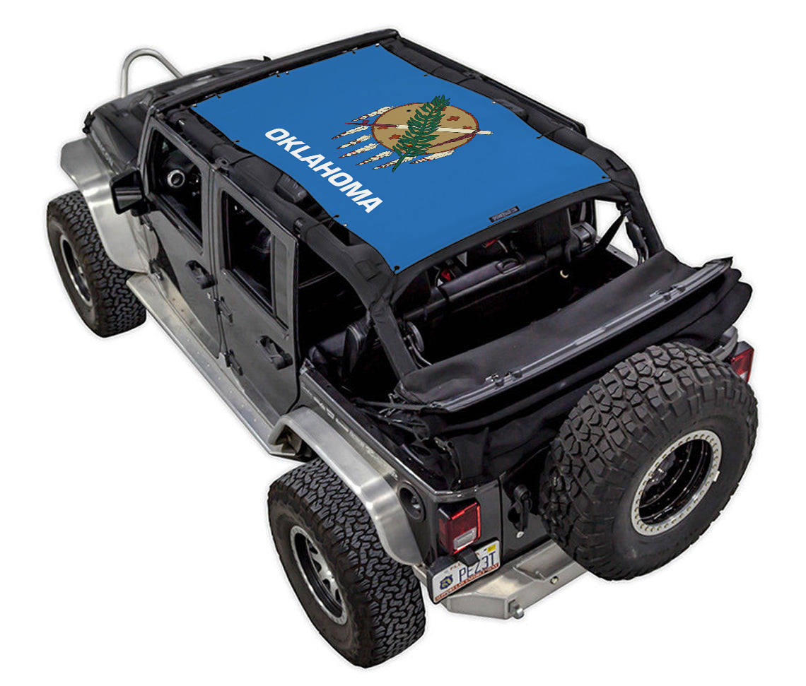 Jeep Wrangler JKU 4-Door Sun Shade Stock Printed Shade Top (2007–2017)