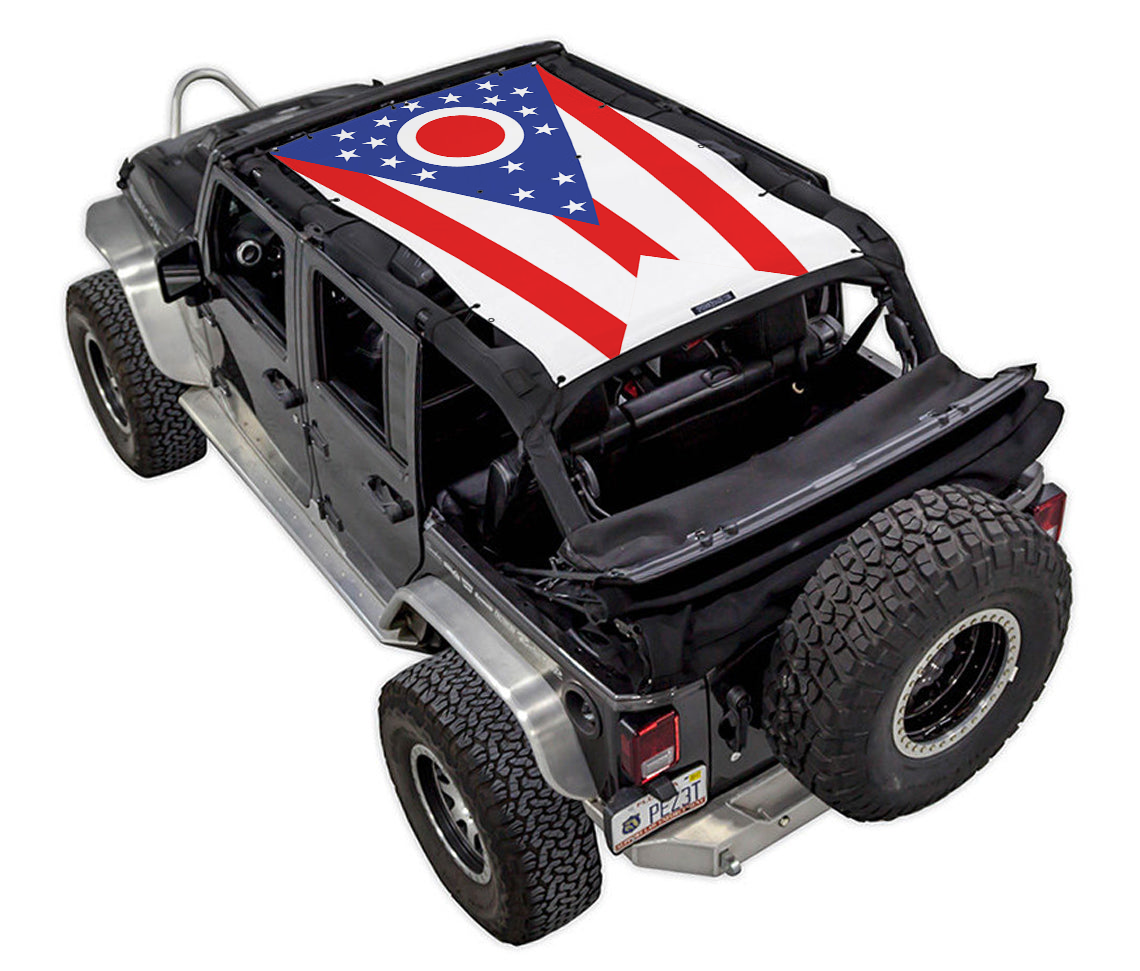 Jeep Wrangler JKU 4-Door Sun Shade Stock Printed Shade Top (2007–2017)