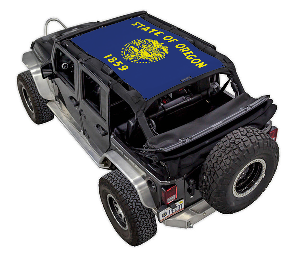 Jeep Wrangler JKU 4-Door Sun Shade Stock Printed Shade Top (2007–2017)