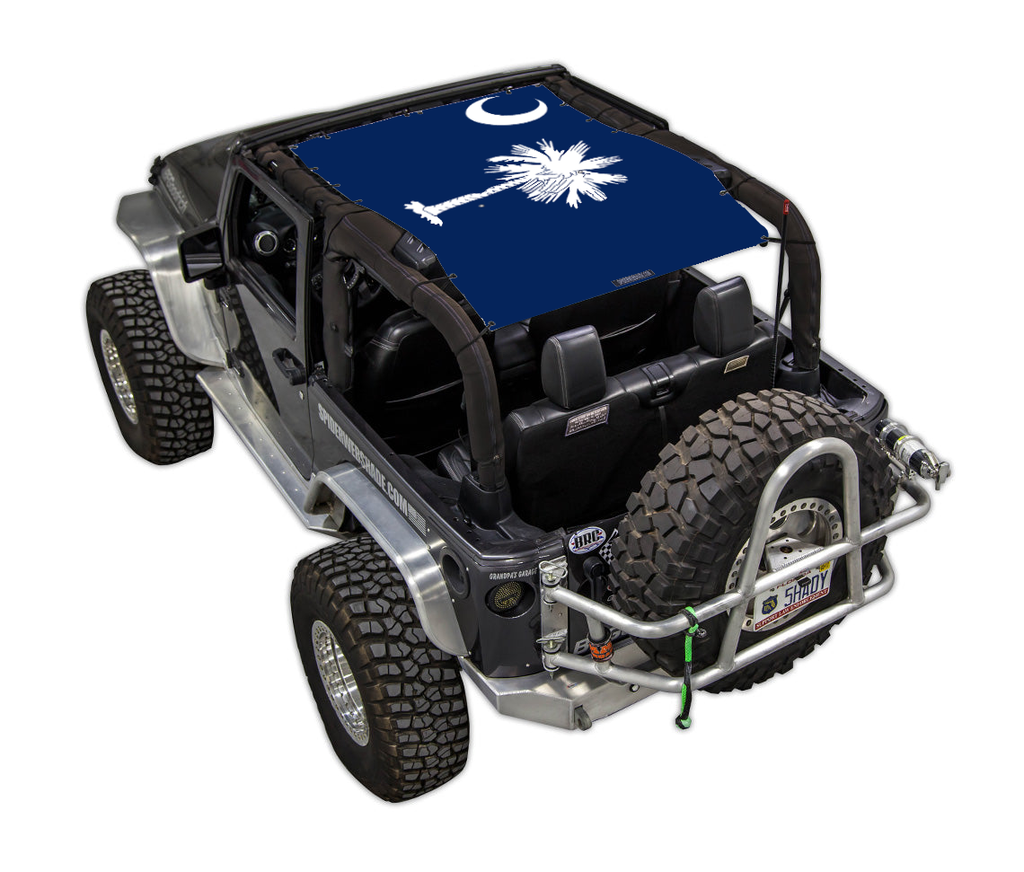 Jeep Wrangler JK 2-Door Sun Shade Stock Printed Shade Top (2007–2017)