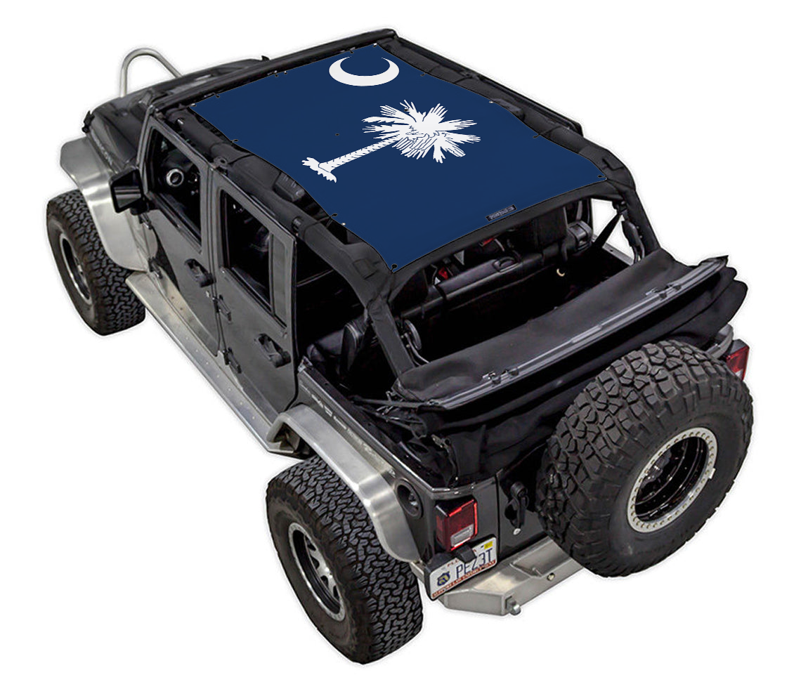 Jeep Wrangler JKU 4-Door Sun Shade Stock Printed Shade Top (2007–2017)