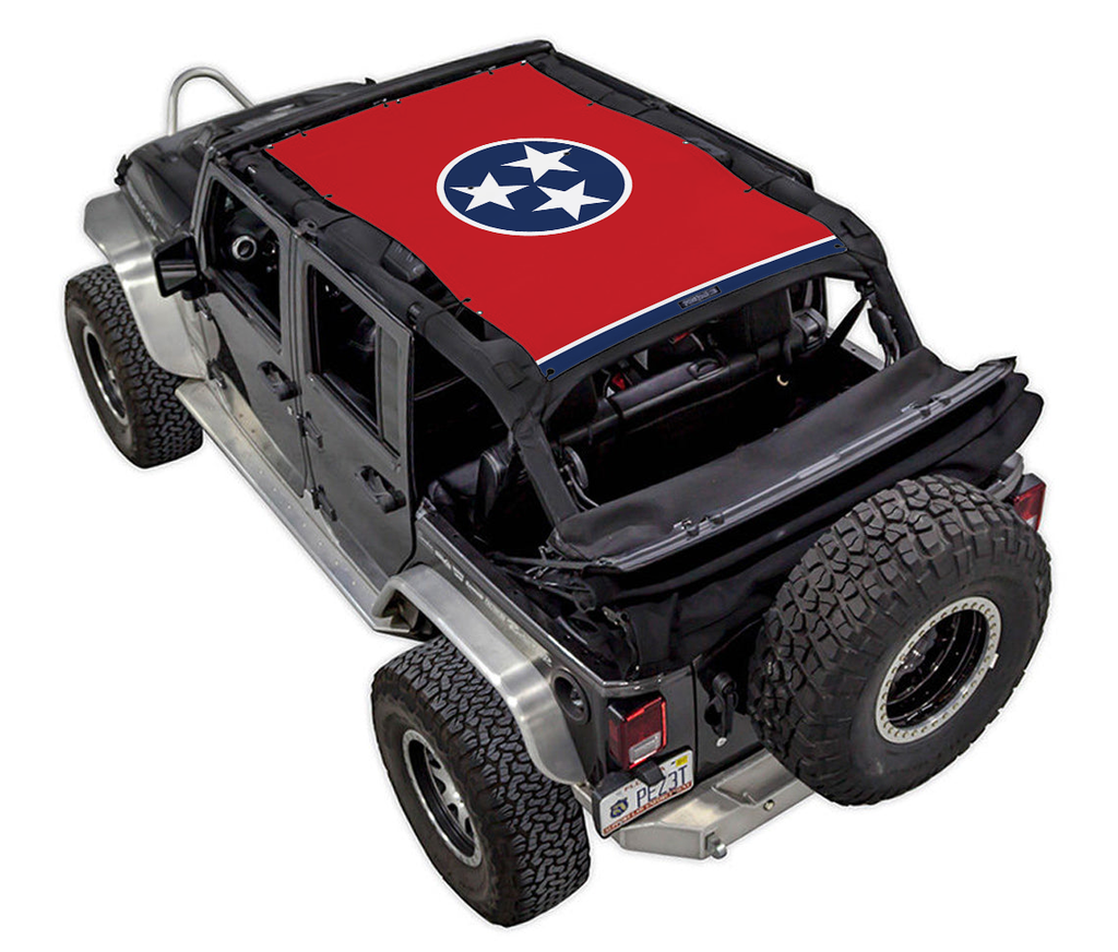 Jeep Wrangler JKU 4-Door Sun Shade Stock Printed Shade Top (2007–2017)