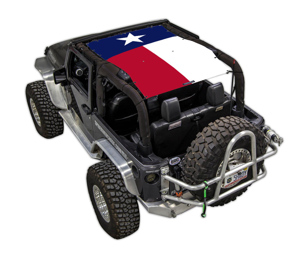 Jeep Wrangler JK 2-Door Sun Shade Stock Printed Shade Top (2007–2017)