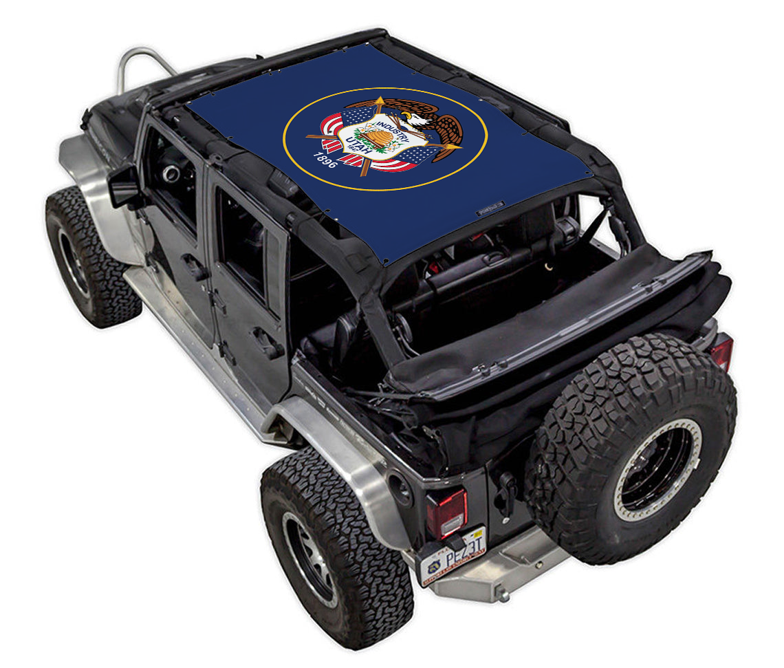 Jeep Wrangler JKU 4-Door Sun Shade Stock Printed Shade Top (2007–2017)