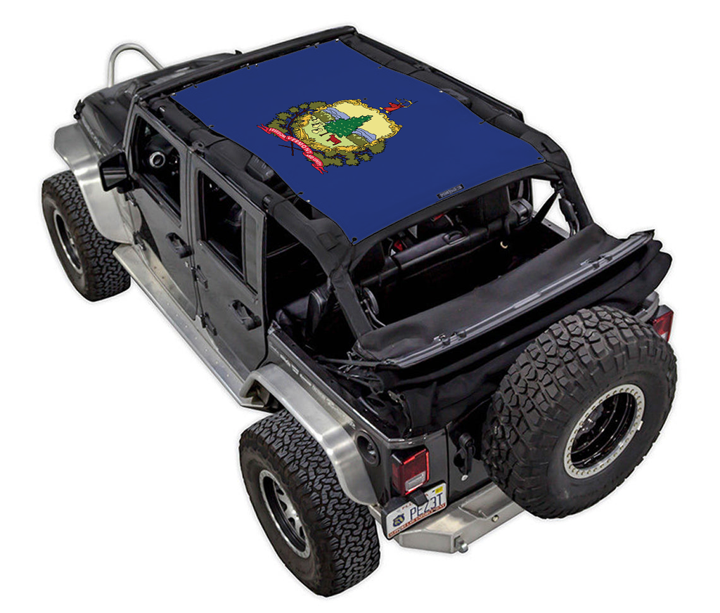 Jeep Wrangler JKU 4-Door Sun Shade Stock Printed Shade Top (2007–2017)