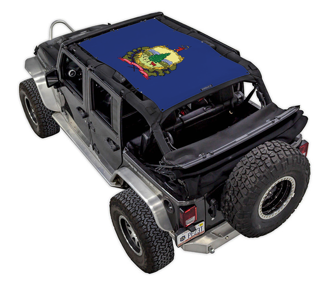 Jeep Wrangler JKU 4-Door Sun Shade Stock Printed Shade Top (2007–2017)