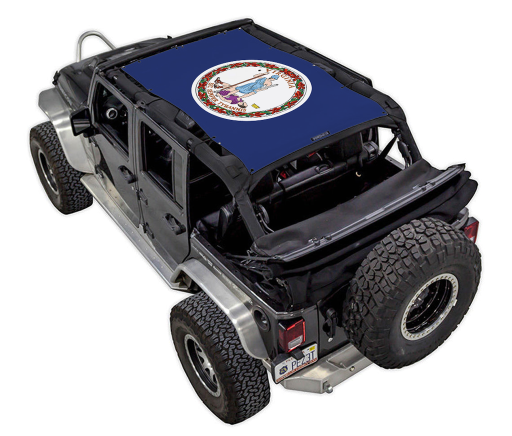 Jeep Wrangler JKU 4-Door Sun Shade Stock Printed Shade Top (2007–2017)