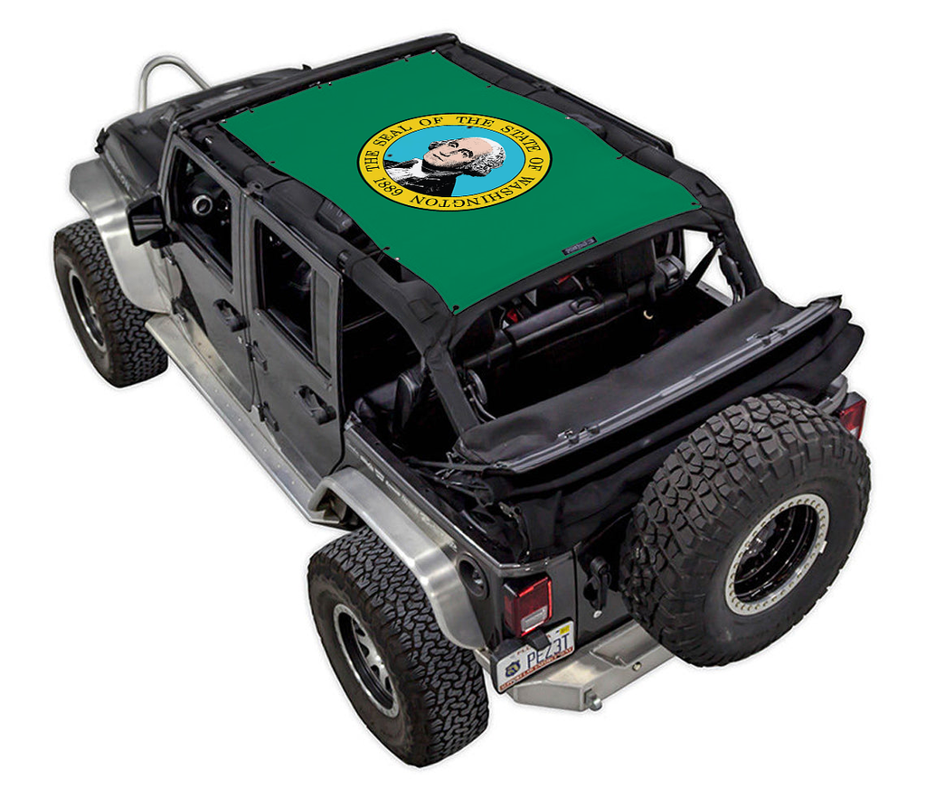 Jeep Wrangler JKU 4-Door Sun Shade Stock Printed Shade Top (2007–2017)