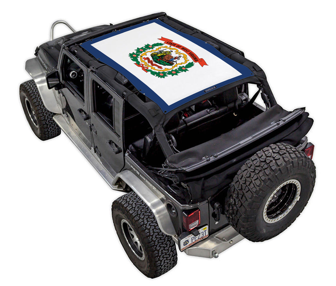 Jeep Wrangler JKU 4-Door Sun Shade Stock Printed Shade Top (2007–2017)
