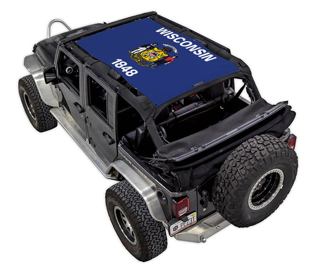 Jeep Wrangler JKU 4-Door Sun Shade Stock Printed Shade Top (2007–2017)