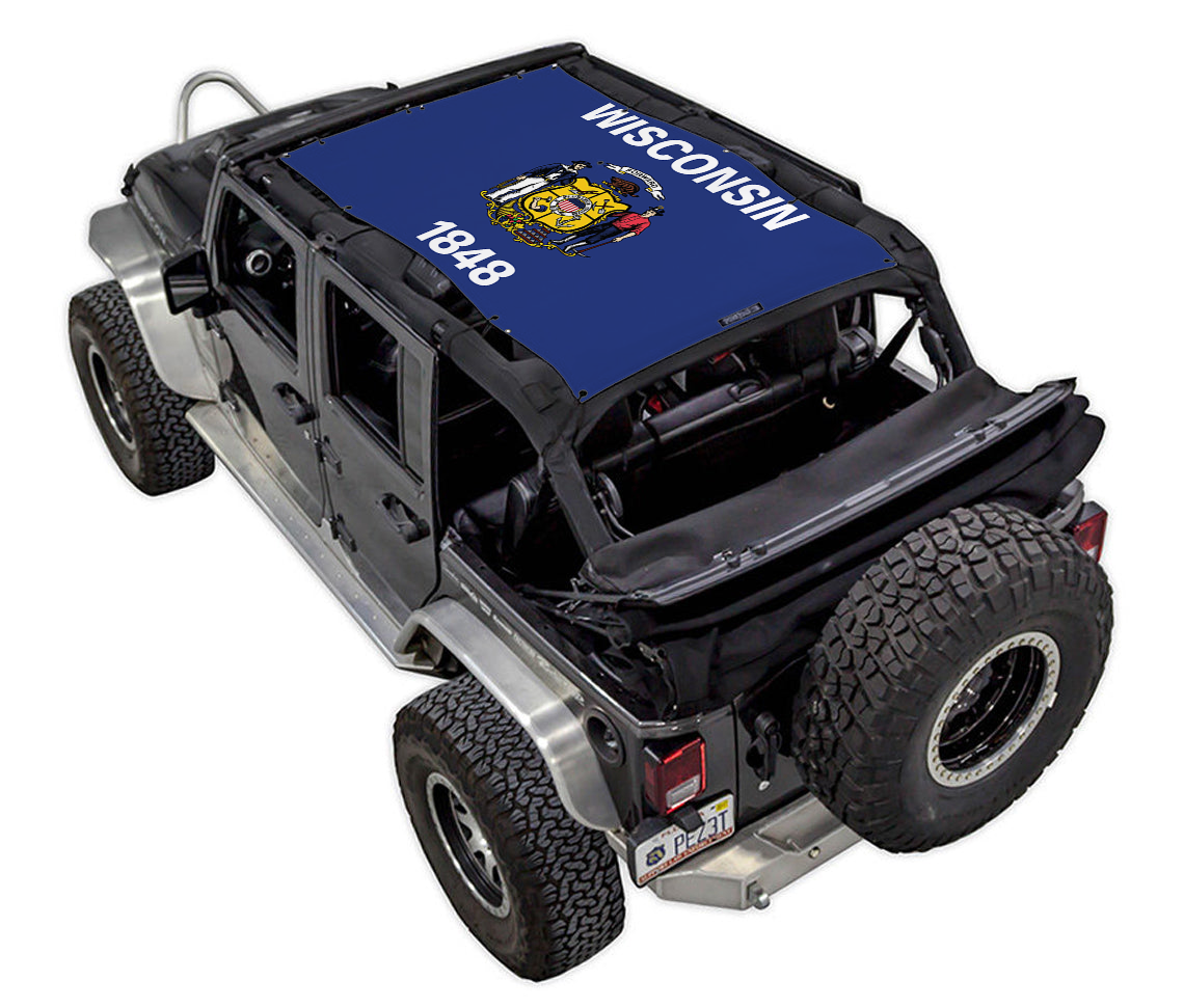 Jeep Wrangler JKU 4-Door Sun Shade Stock Printed Shade Top (2007–2017)
