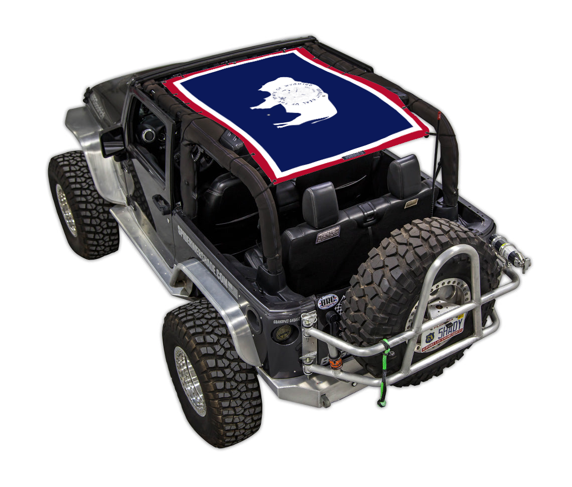 Jeep Wrangler JK 2-Door Sun Shade Stock Printed Shade Top (2007–2017)
