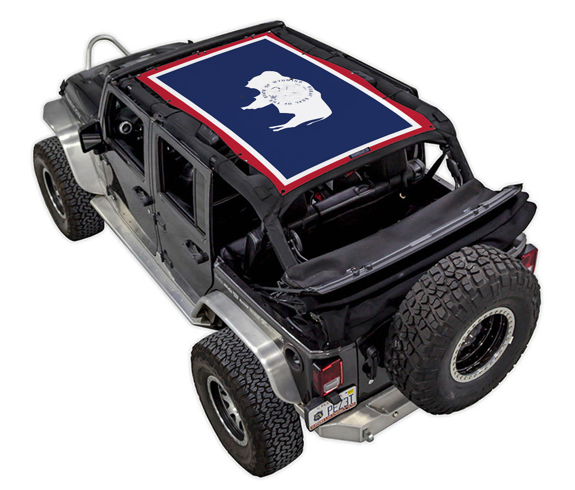 Jeep Wrangler JKU 4-Door Sun Shade Stock Printed Shade Top (2007–2017)
