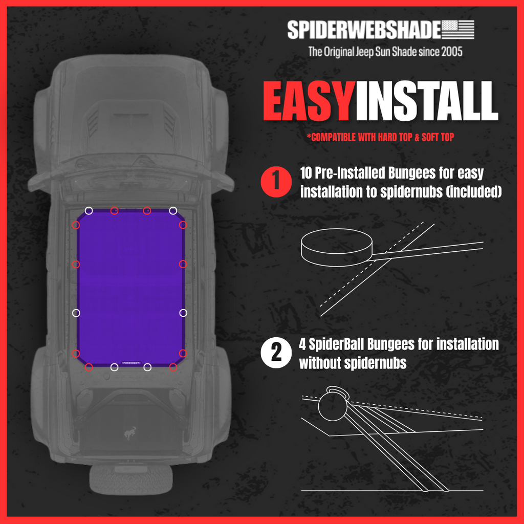 Ford Bronco Sun Shade Solid Color Shade Top (2021–2026)