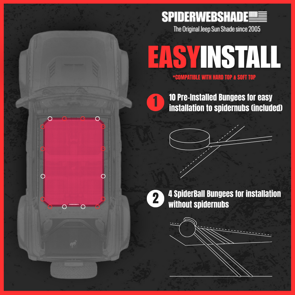 Ford Bronco Sun Shade Solid Color Shade Top (2021–2026)