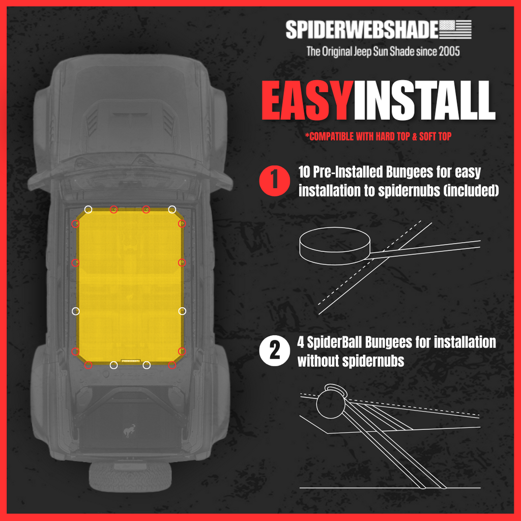 Ford Bronco Sun Shade Solid Color Shade Top (2021–2026)