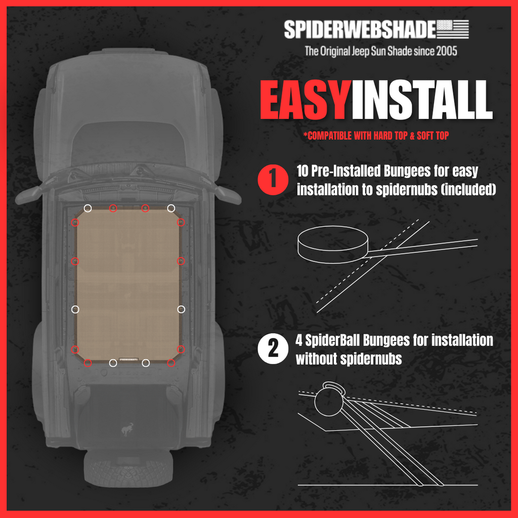 Ford Bronco Sun Shade Solid Color Shade Top (2021–2026)