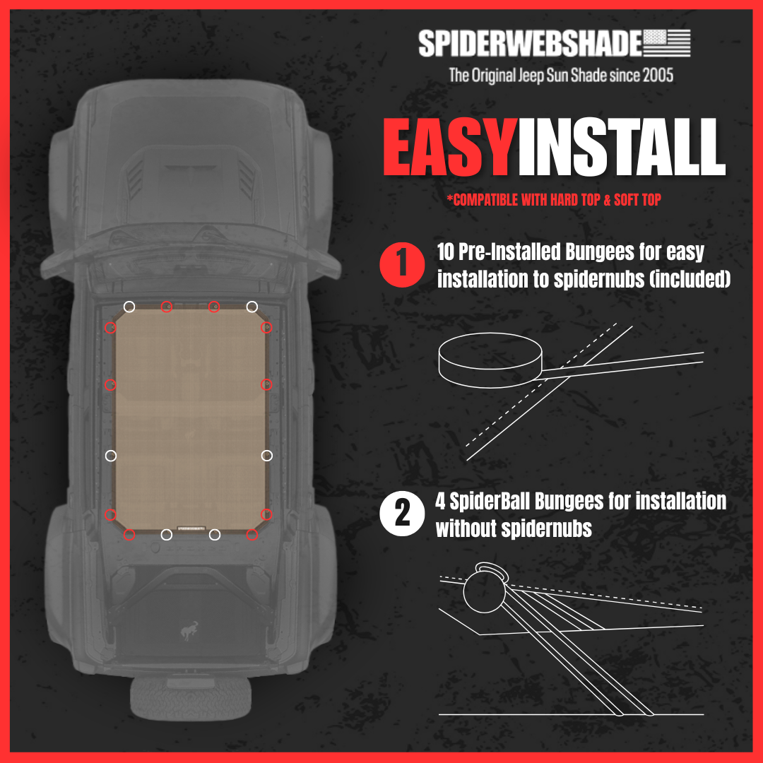 Ford Bronco Sun Shade Solid Color Shade Top (2021–2026)
