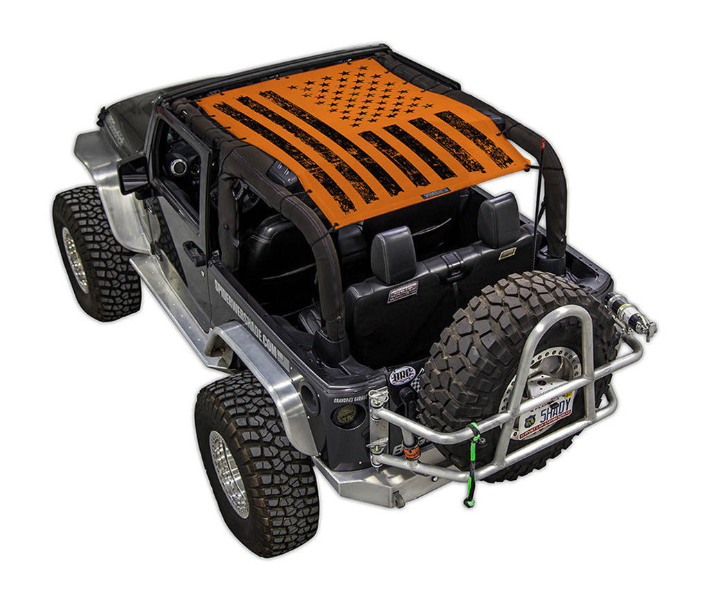 Jeep Wrangler JK 2-Door Sun Shade Stock Printed Shade Top (2007–2017)