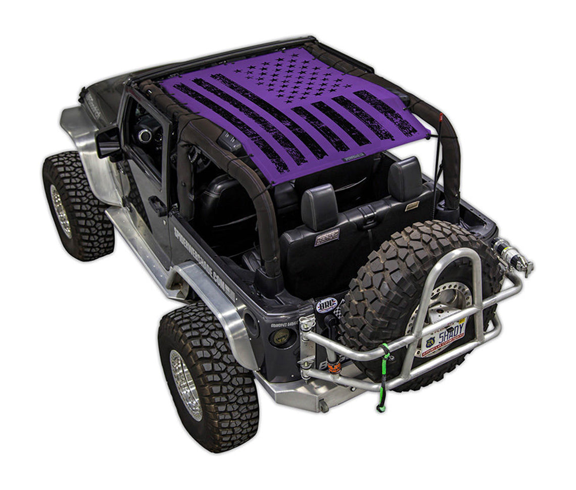 Jeep Wrangler JK 2-Door Sun Shade Stock Printed Shade Top (2007–2017)