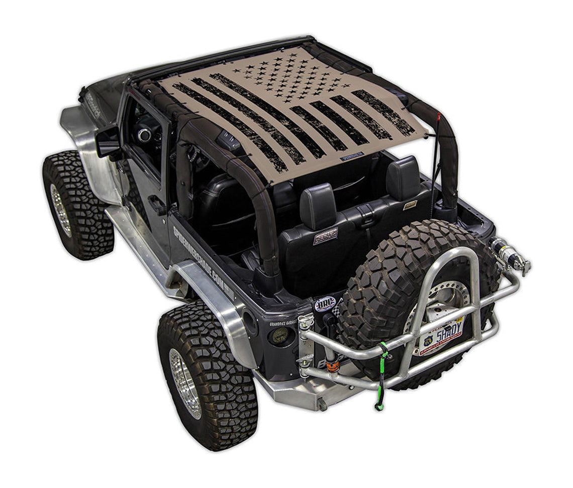 Jeep Wrangler JK 2-Door Sun Shade Stock Printed Shade Top (2007–2017)