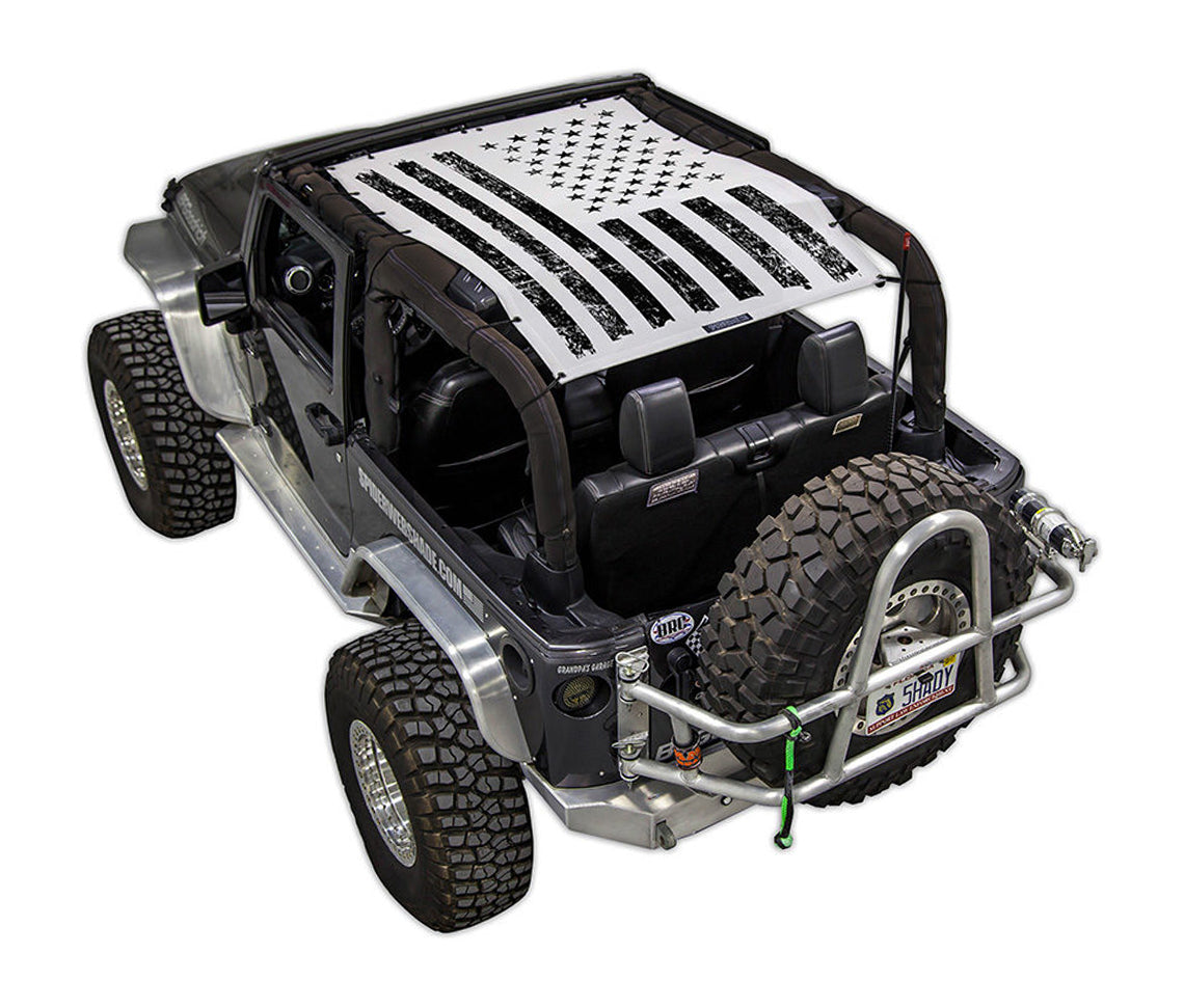 Jeep Wrangler JK 2-Door Sun Shade Stock Printed Shade Top (2007–2017)