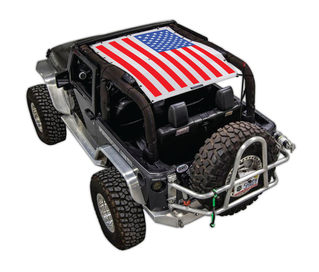 Jeep Wrangler JK 2-Door Sun Shade Stock Printed Shade Top (2007–2017)