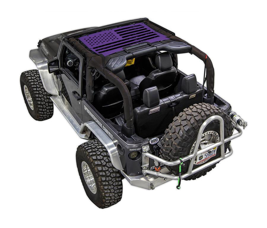 Jeep Wrangler JK 2-Door Sun Shade Stock Printed Shade Top (2007–2017)