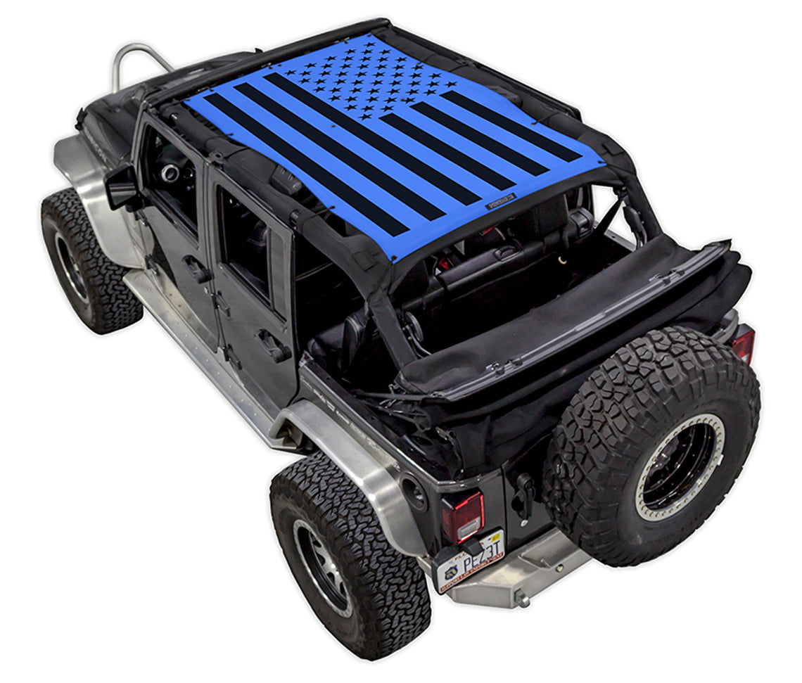 Jeep Wrangler JKU 4-Door Sun Shade Stock Printed Shade Top (2007–2017)