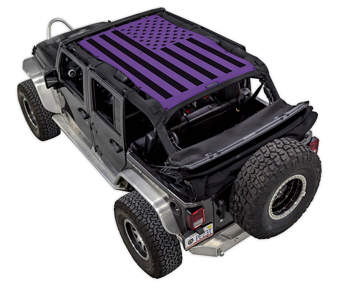 Jeep Wrangler JKU 4-Door Sun Shade Stock Printed Shade Top (2007–2017)