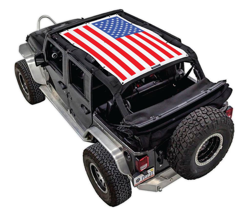 Jeep Wrangler JKU 4-Door Sun Shade Stock Printed Shade Top (2007–2017)