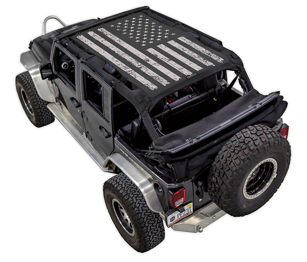 Jeep Wrangler JKU 4-Door Sun Shade Stock Printed Shade Top (2007–2017)