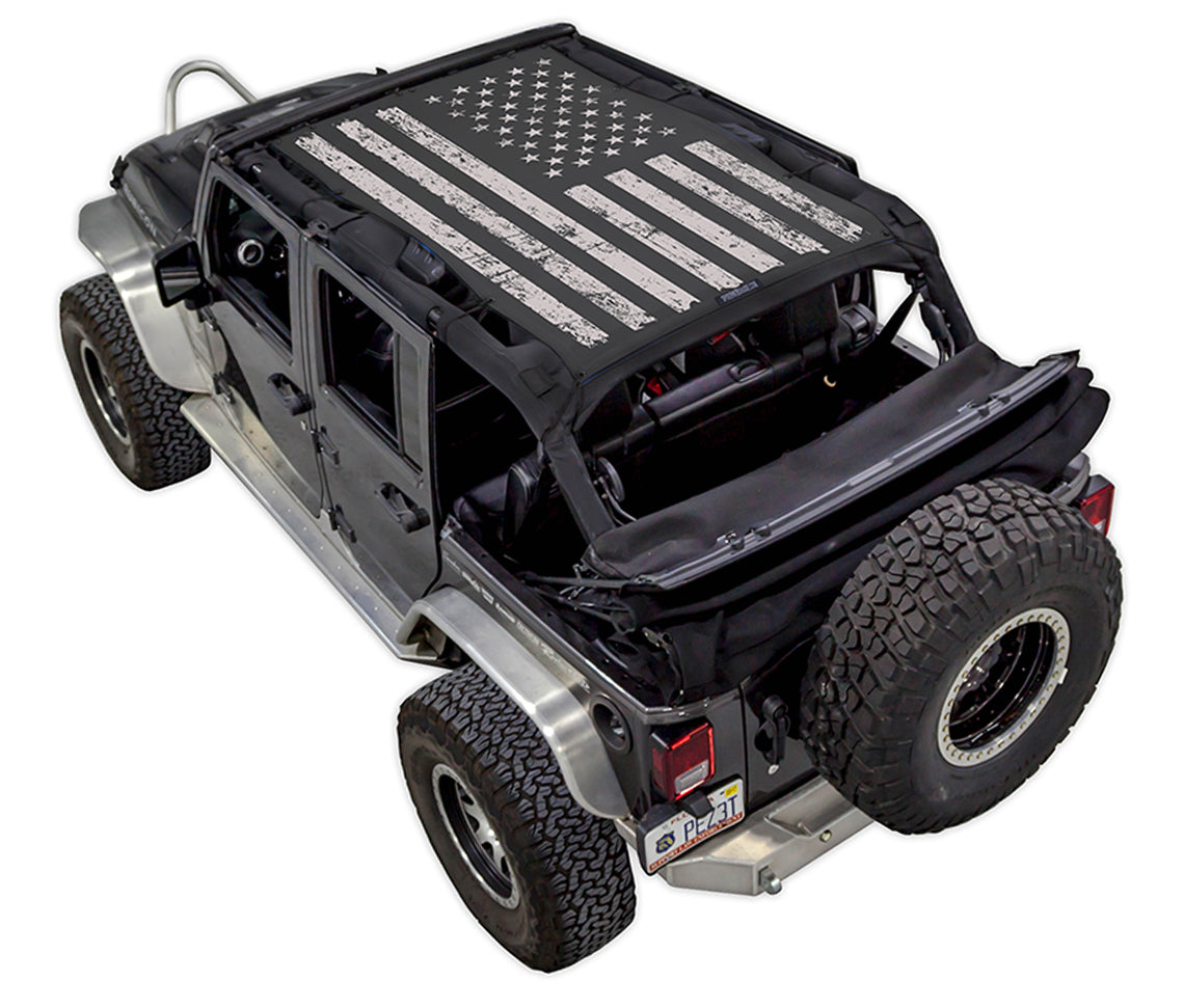 Jeep Wrangler JKU 4-Door Sun Shade Stock Printed Shade Top (2007–2017)