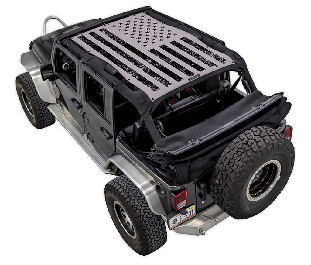 Jeep Wrangler JKU 4-Door Sun Shade Stock Printed Shade Top (2007–2017)