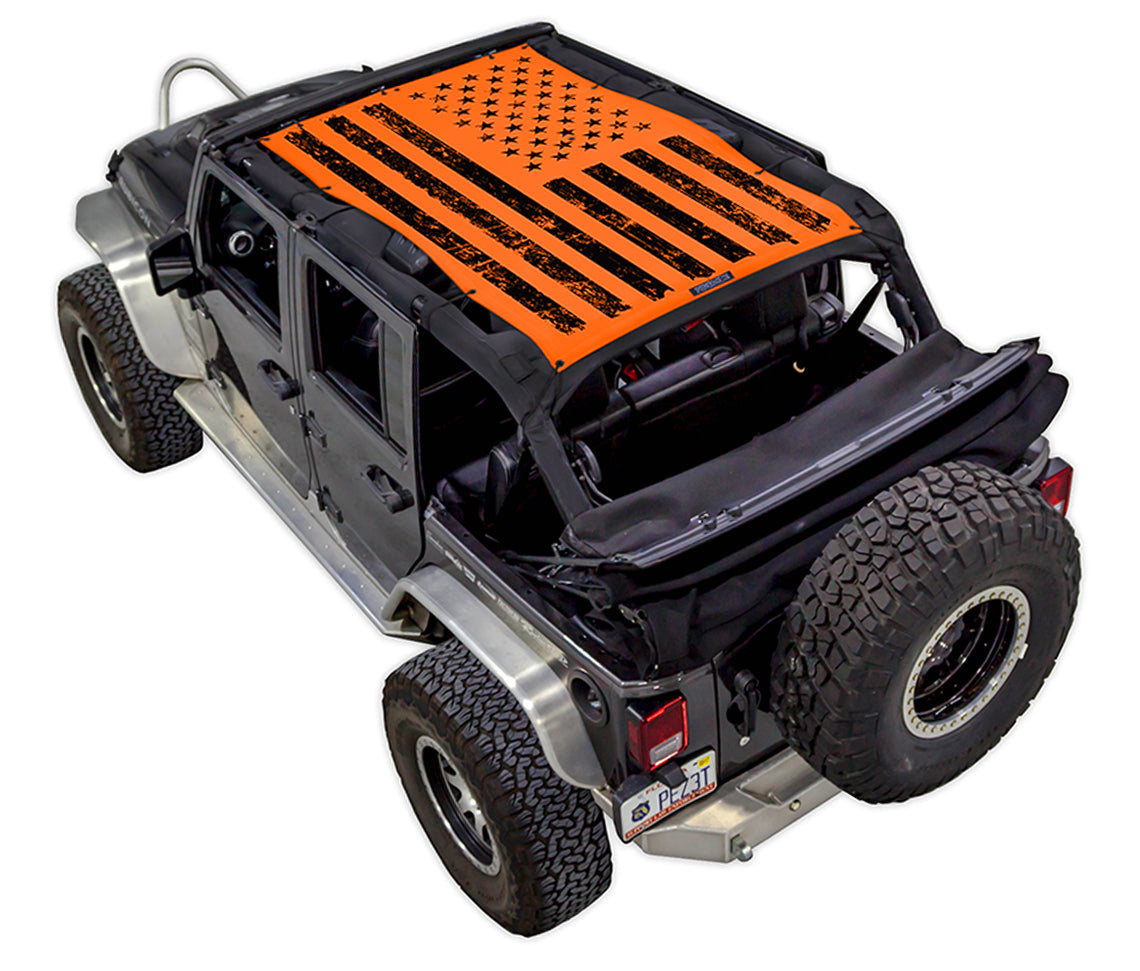 Jeep Wrangler JKU 4-Door Sun Shade Stock Printed Shade Top (2007–2017)