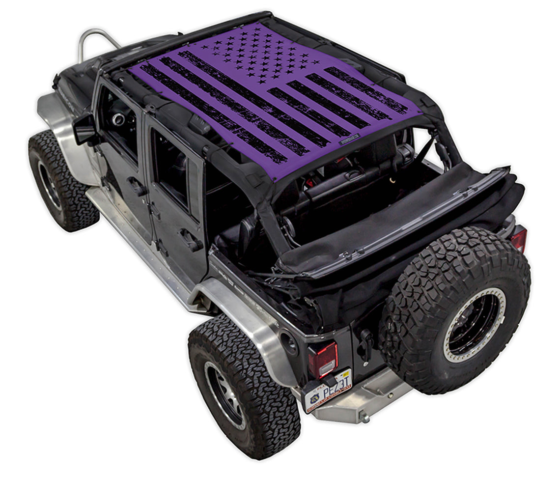 Jeep Wrangler JKU 4-Door Sun Shade Stock Printed Shade Top (2007–2017)