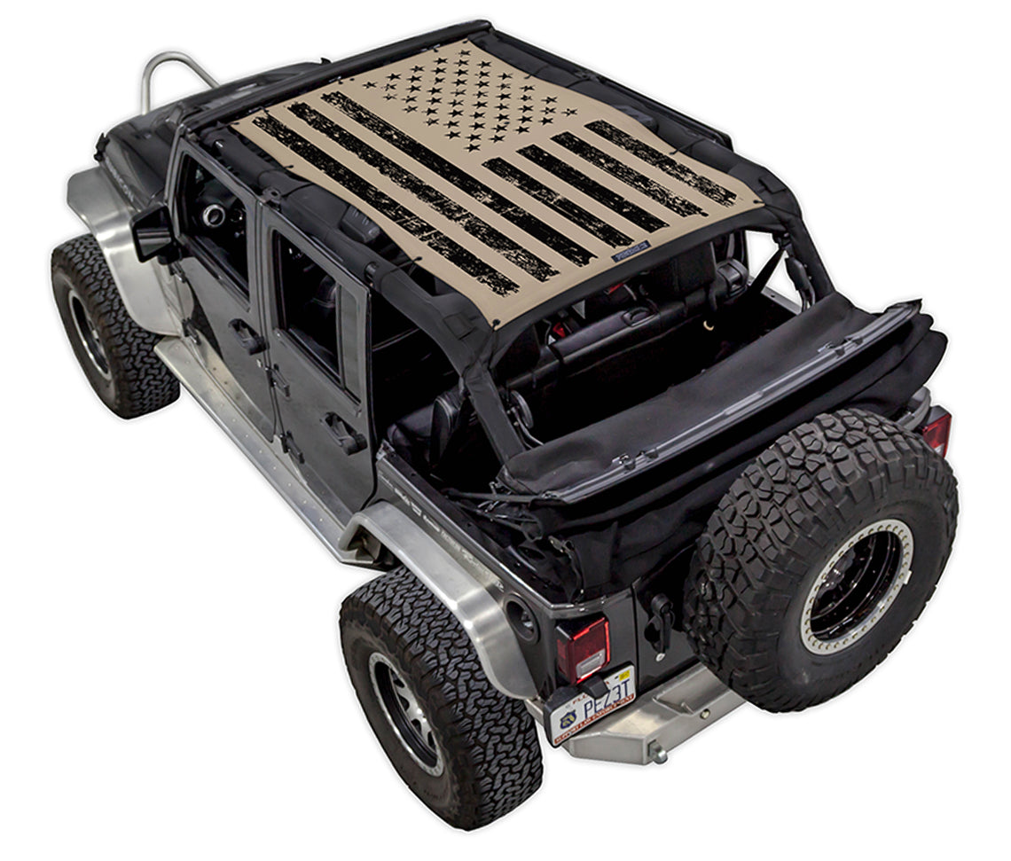 Jeep Wrangler JKU 4-Door Sun Shade Stock Printed Shade Top (2007–2017)