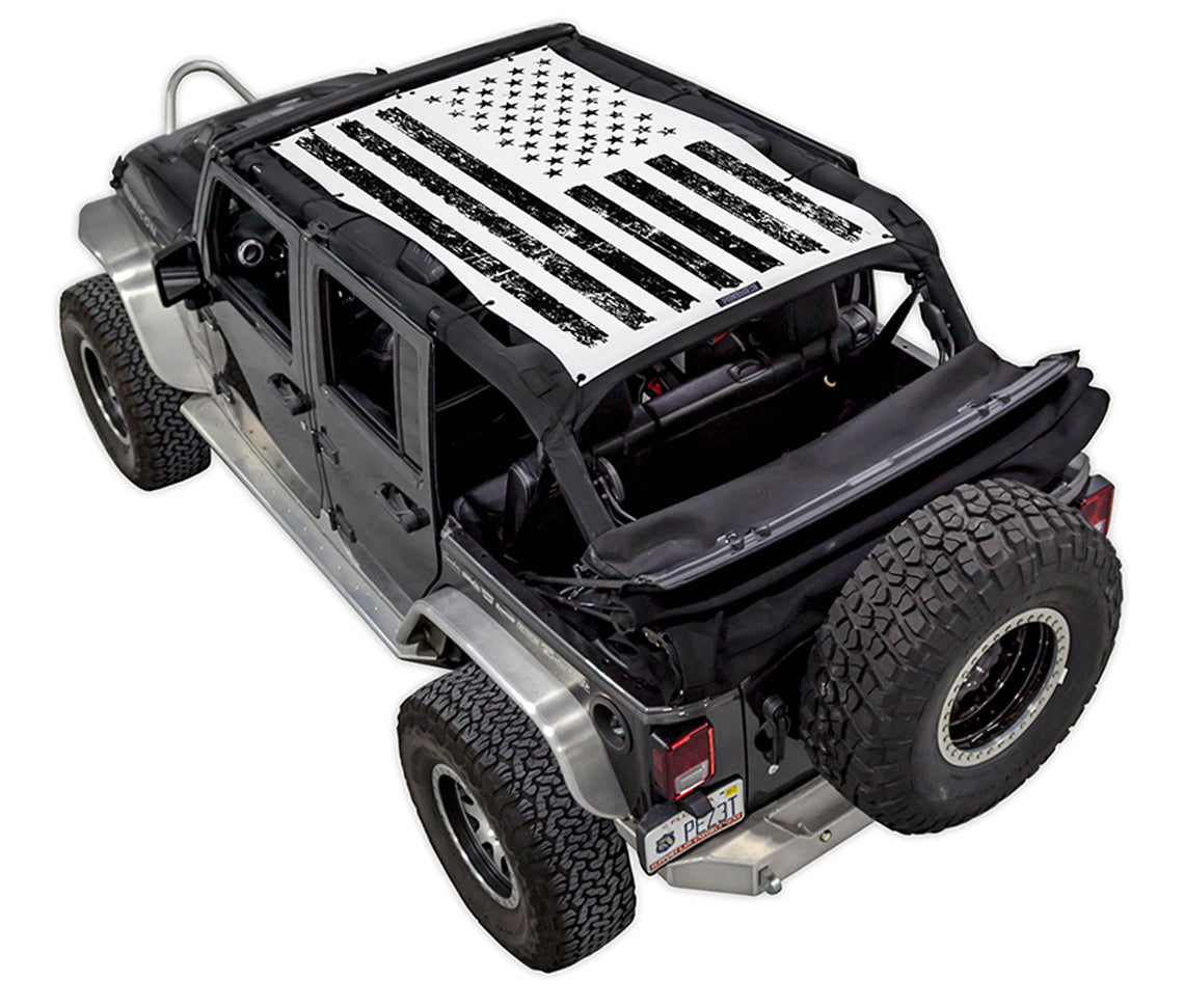 Jeep Wrangler JKU 4-Door Sun Shade Stock Printed Shade Top (2007–2017)