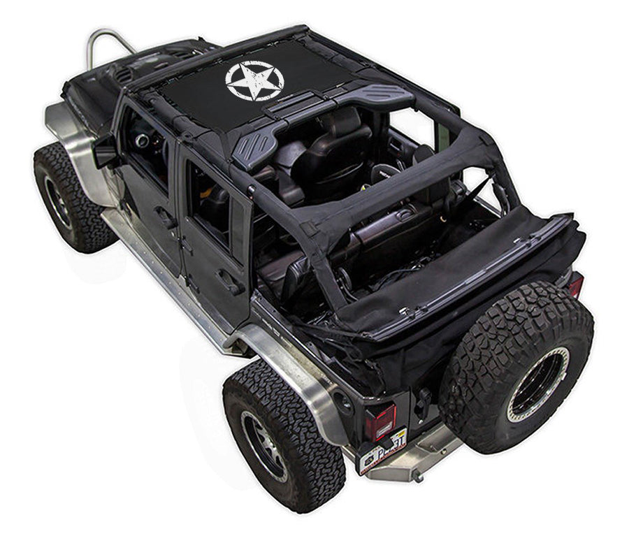 Jeep Wrangler JKU 4-Door Sun Shade Stock Printed Shade Top (2007–2017)