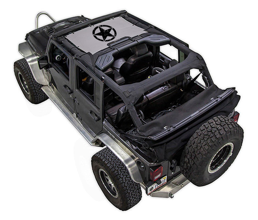 Jeep Wrangler JKU 4-Door Sun Shade Stock Printed Shade Top (2007–2017)