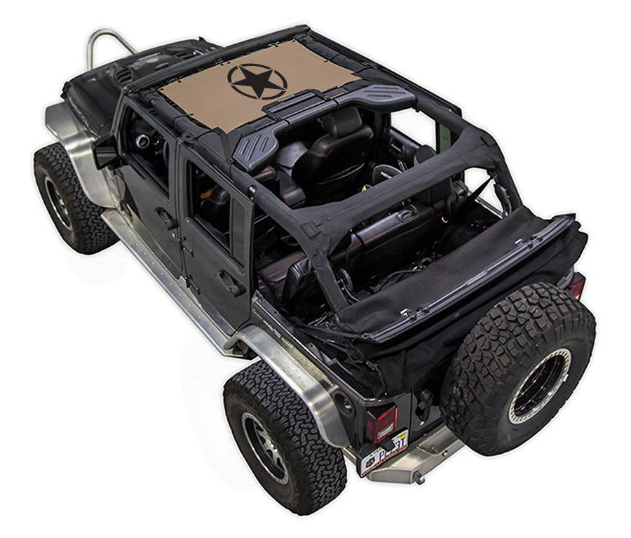 Jeep Wrangler JKU 4-Door Sun Shade Stock Printed Shade Top (2007–2017)