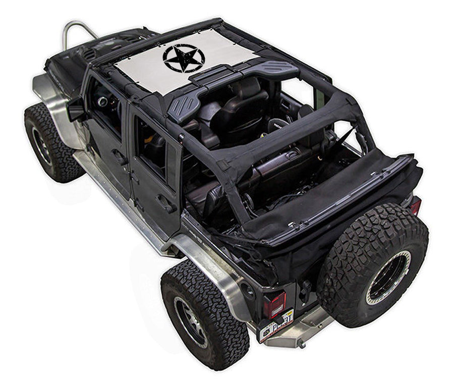 Jeep Wrangler JKU 4-Door Sun Shade Stock Printed Shade Top (2007–2017)