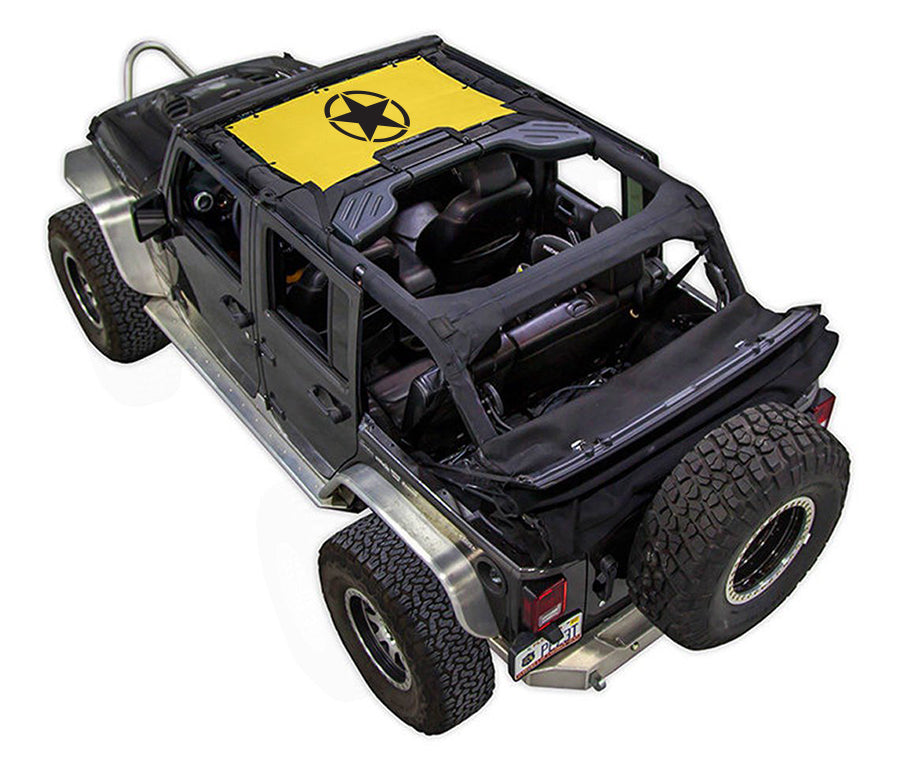 Jeep Wrangler JKU 4-Door Sun Shade Stock Printed Shade Top (2007–2017)