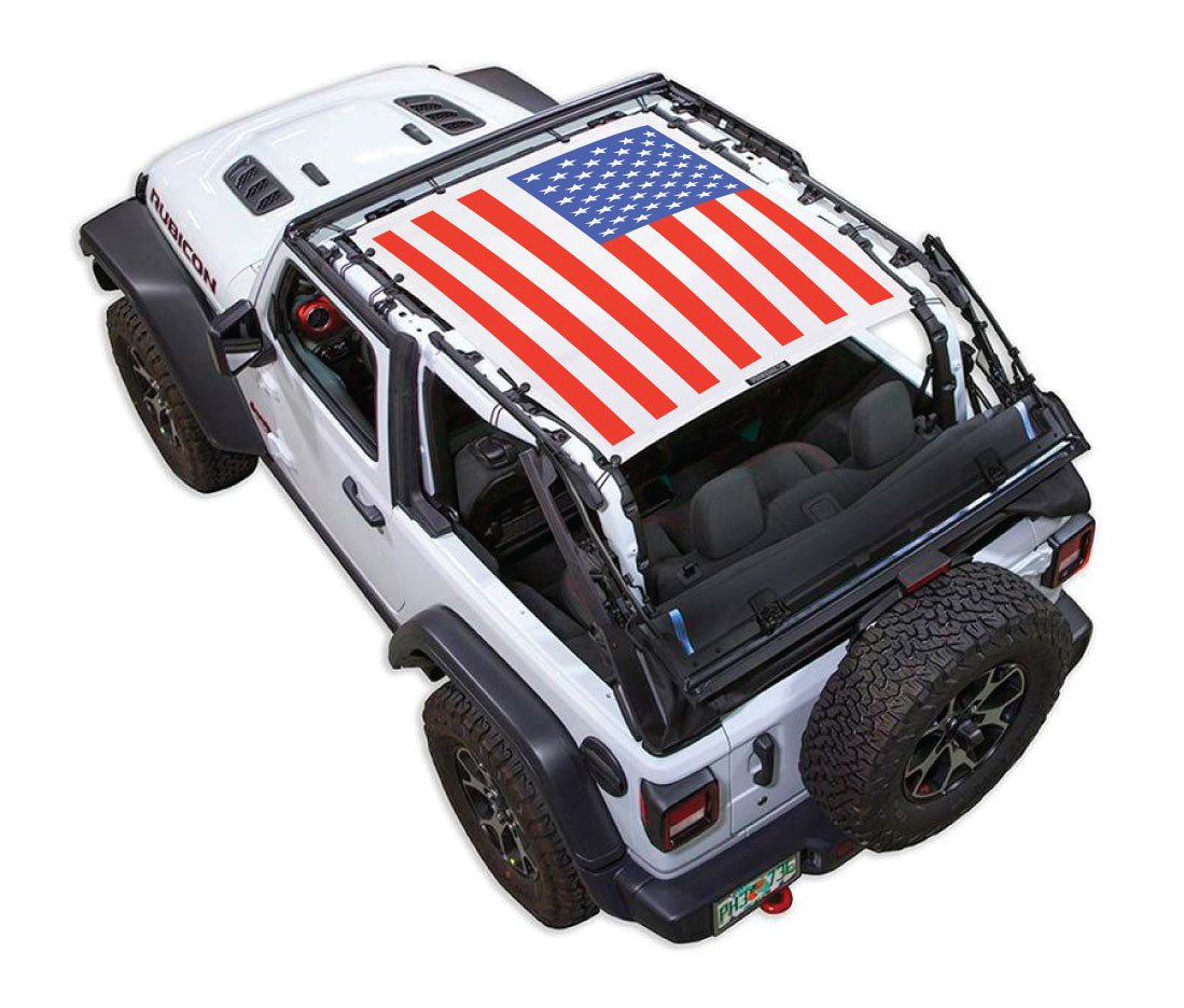 Jeep Wrangler JL 2-Door Sun Shade Stock Printed Shade Top (2018–2026)