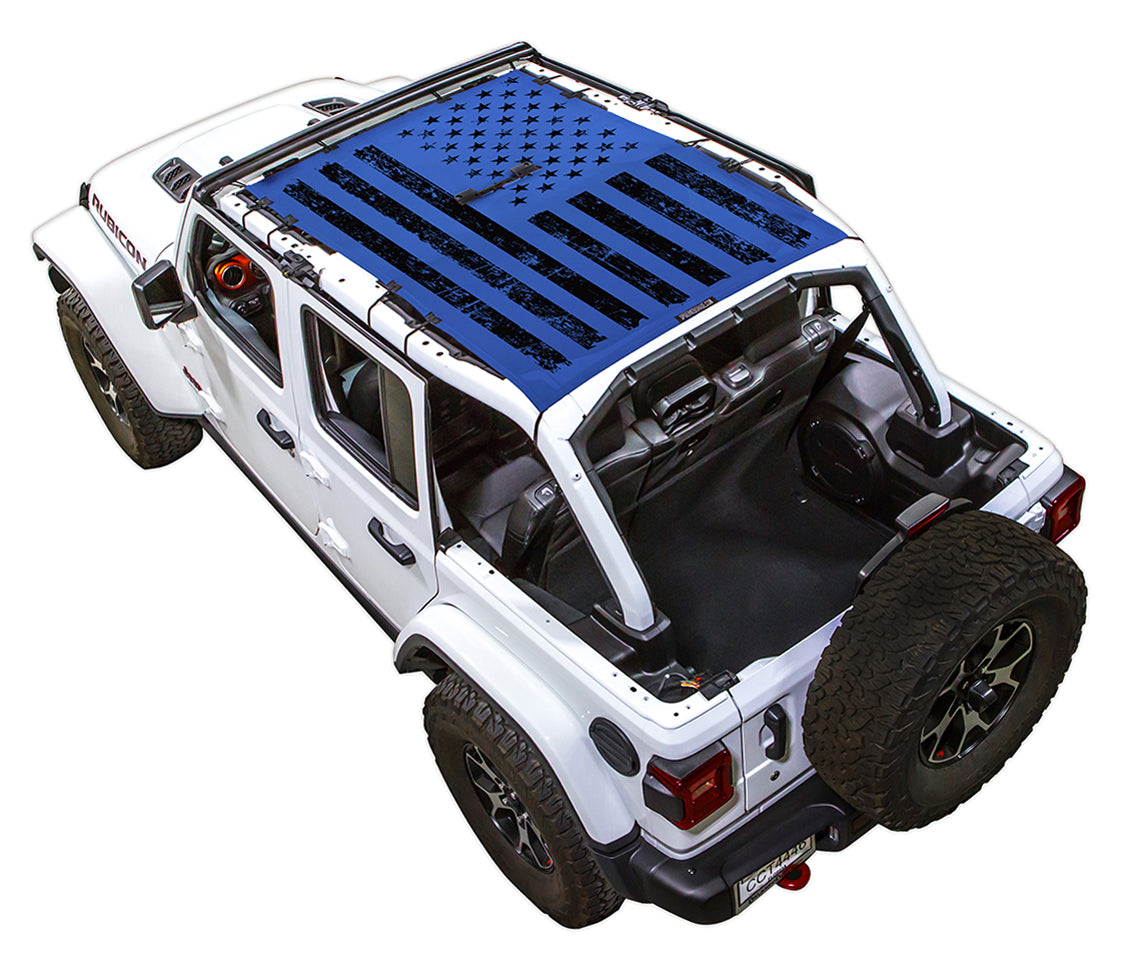 Jeep Wrangler JLU 4-Door Sun Shade Stock Printed Shade Top (2018–2026)