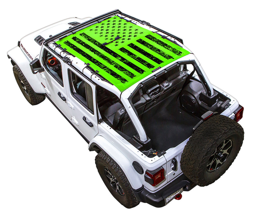 Jeep Wrangler JLU 4-Door Sun Shade Stock Printed Shade Top (2018–2026)